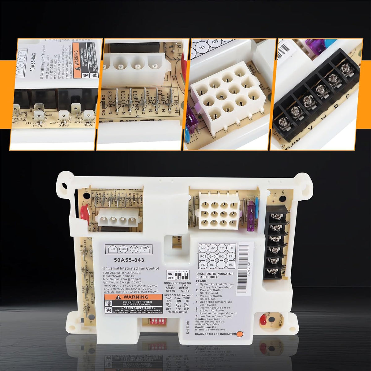 50A55-843 Furnace Control Board Replacement For White-Rodgers