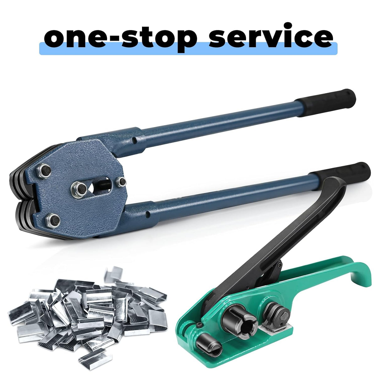 Strapping Sealer/Crimper for 1/2"-3/4" Polypropylene (PP) Polyester Strapping Band Manual Banding Tool with 20.5"