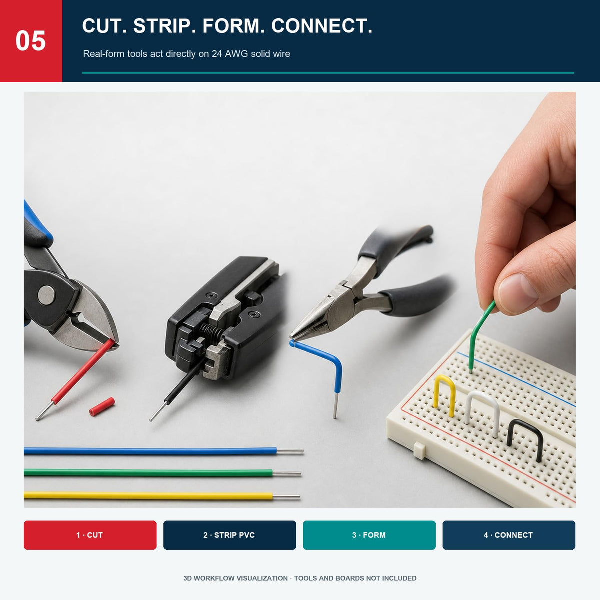 TUOFENG 24 AWG Solid Core Hookup Wire Kit, Tinned Copper, 6 Colors, 180 ft
