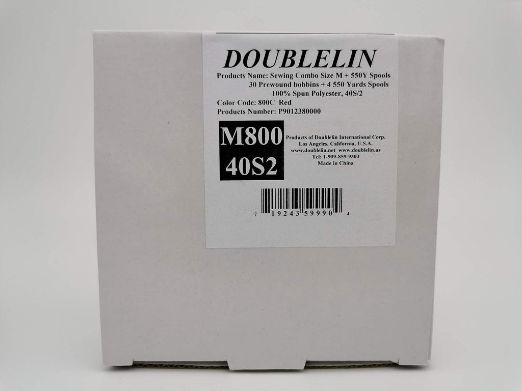 Size M Sewing Combo, 800 Red, 30 Bobbins + 4 Spools