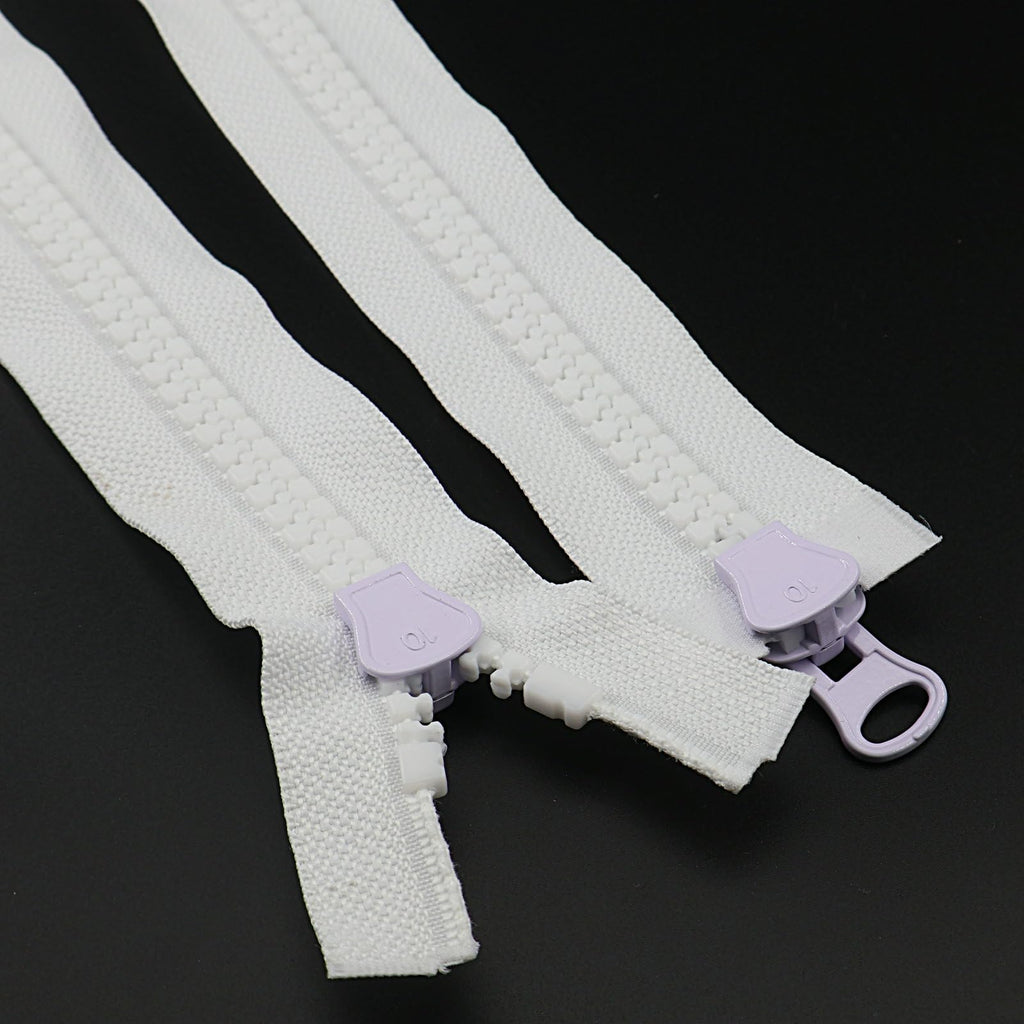#10 24 Inch Zipper for Sewing Slider Deep Blue Separating Plastic