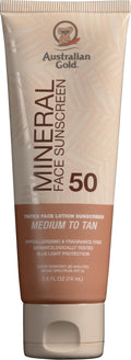 SPF 50 Tinted Mineral Face Sunscreen, Medium-Tan, 2.5 fl oz