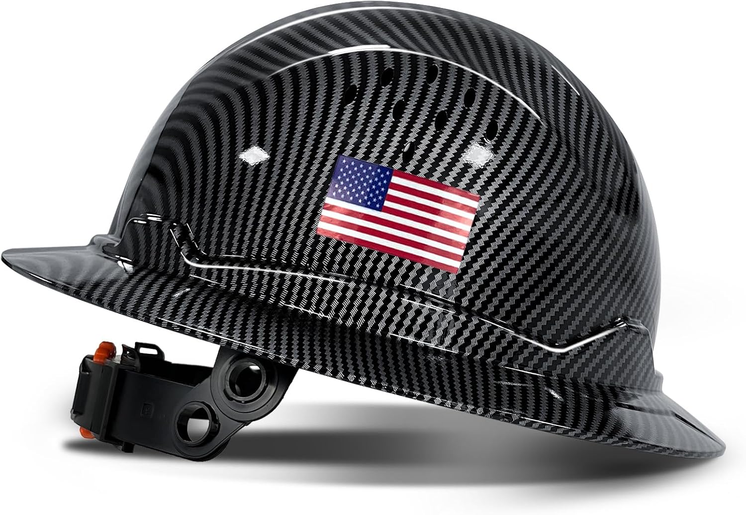 SBD-G1C Construction Full Brim Safety Helmet HDPE Hard Hat Vented Hardhats Sunshade Carbon Fiber Pattern Industrial
