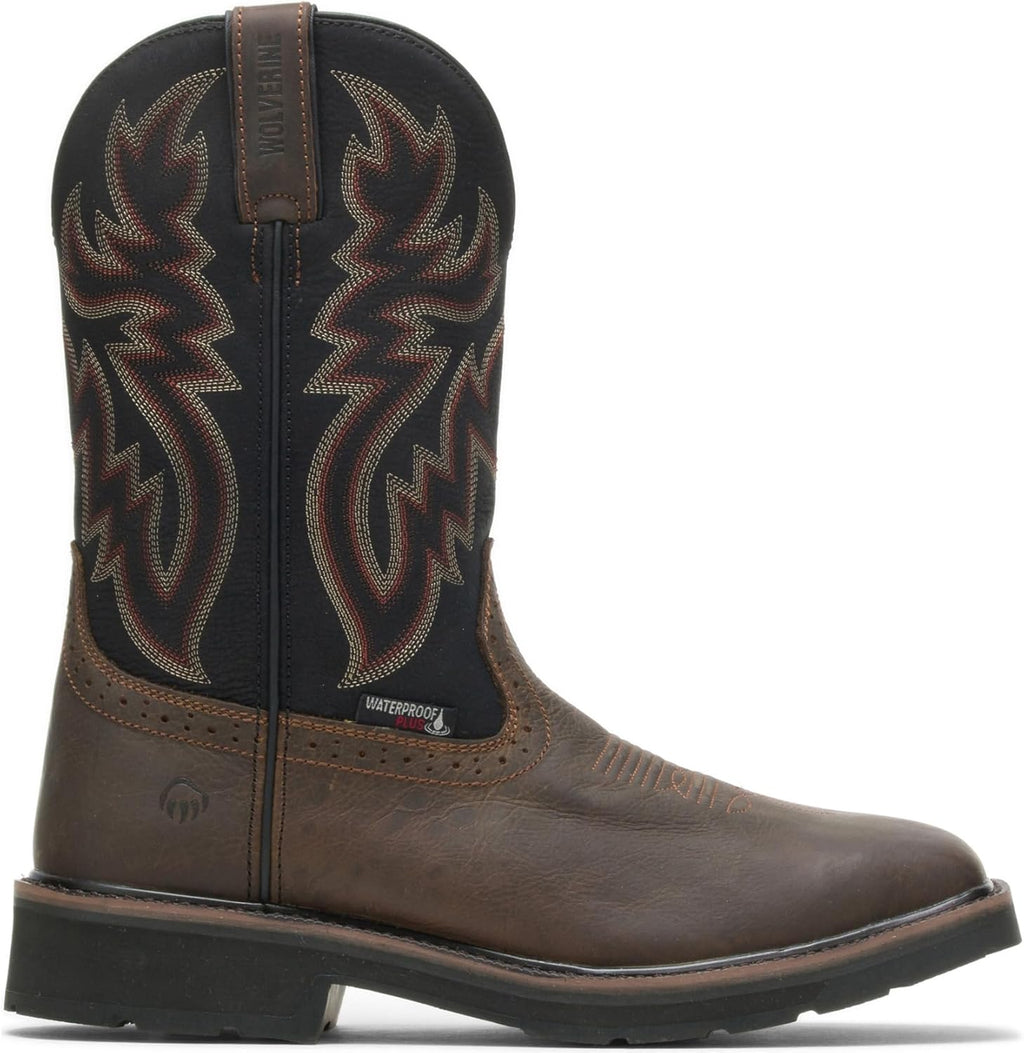 Men's Rancher Waterproof Steeltoe Square Toe 10in Wellington Work Boot