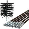 6-Inch Round Poly Chimney Brush and 18-Foot Fiberglass Chimney Rod Bundle Kit