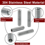 LifCratms 1/4-20 x 1 inch Hexagon Socket Set Screws, 25 Pcs