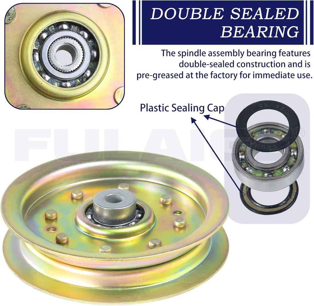 2 Pack 753-08171 756-04129B Idler Pulley for Cub Cadet 50" RZT 50