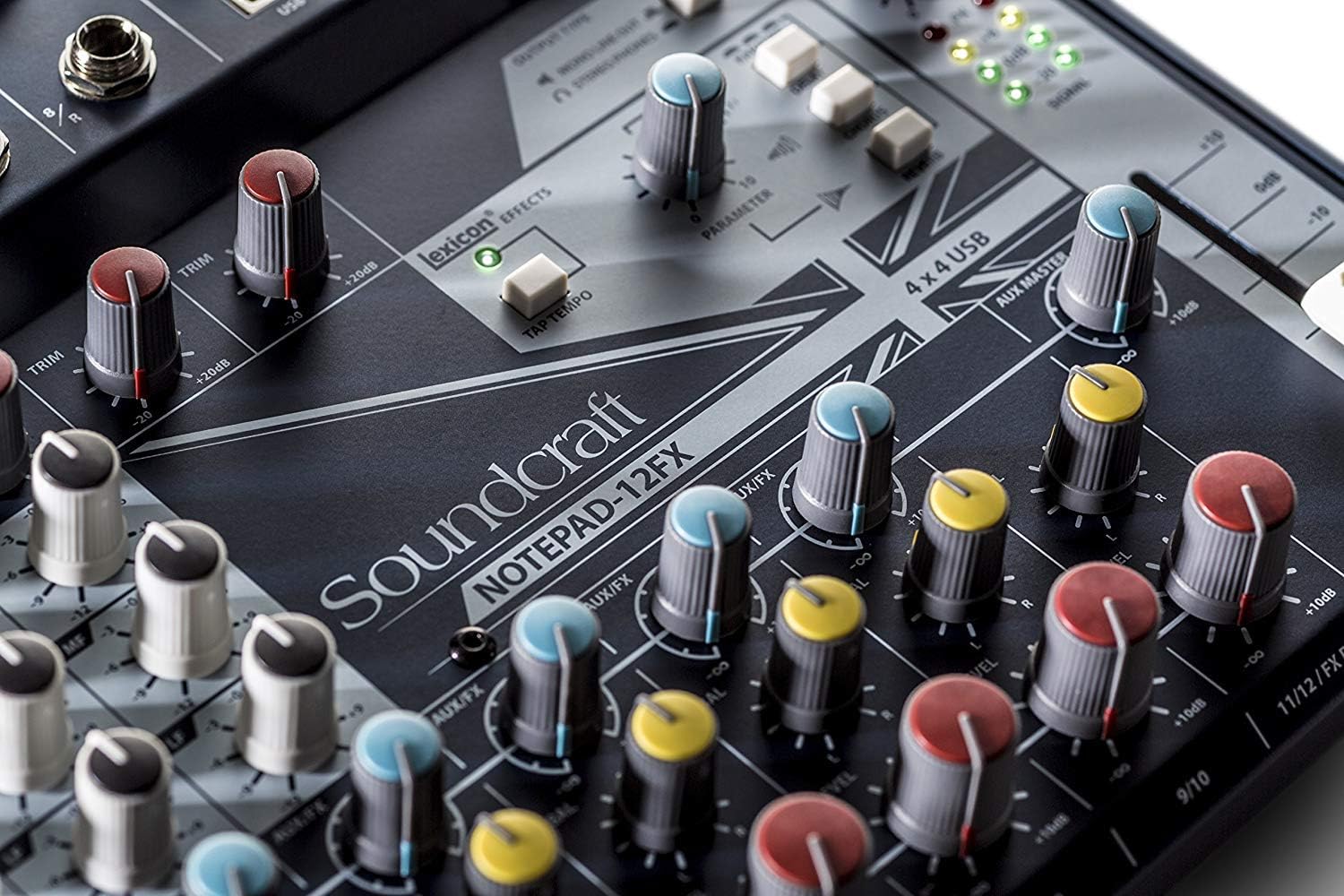 Notepad-12FX Small-format Analog Mixing Console with USB I/O and Lexicon Effects | 12-channel analog mixer with USB