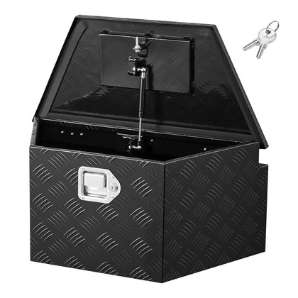 Trailer Tongue Box, Heavy Duty Trailer Tongue Tool Box Storage Organizer with Lock & Keys, Utility Tool Chest for