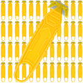 50 Pcs Safety Box Cutter with Concealed Blade Opener, Yellow