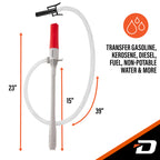 Deway Stick Fuel Pump, Auto-Stop + Beep Alert, 15in, D-Battery, 2.4 GPM