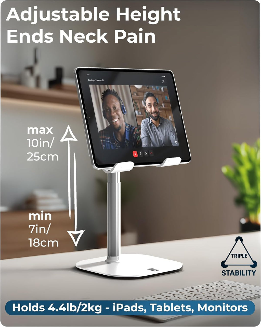 TabHolder Tablet Holder, iPad Stand for Desk, Portable Monitor Stand