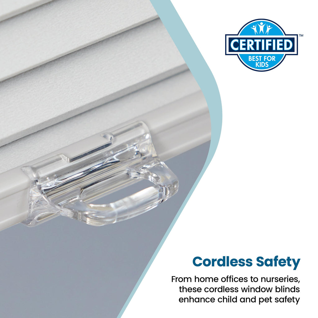 Cordless Cellular Shade, White, 27" W x 72" H