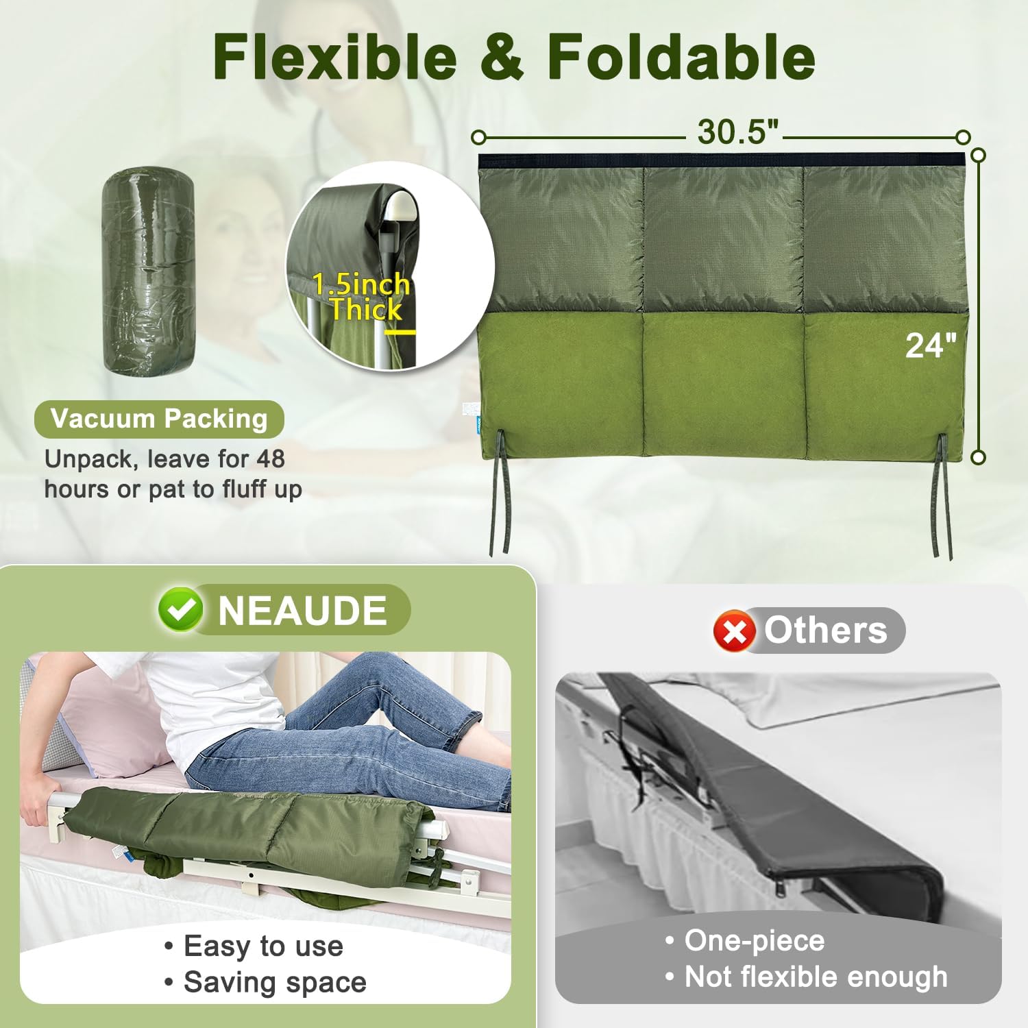 Bed Rail Pads for Elderly Adults Safety Hospital Rails Cover Padding Full Size Twin Bed Railing Covers Guard Rails
