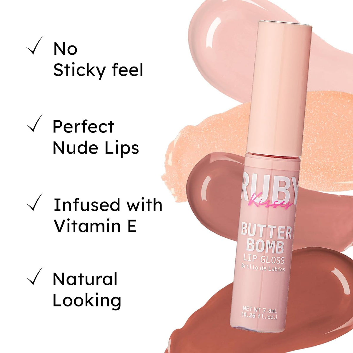 Butter Bomb Lip Gloss, High-Shine Non-Sticky Hydrating Plumping