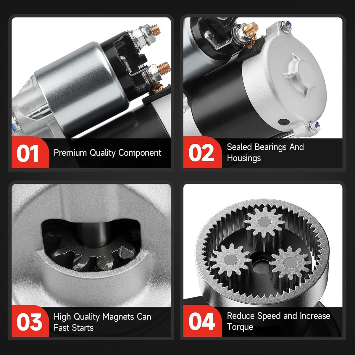 New Starter 19169 Fit for Kawasaki FX730V FX691V FX600V FX651V FX541V FX481V, John Deere 636M 652R 648R, 21163-0754 21163-0756 21163-7023 428000-6600 428000-6601 4280006600 211637023 41052301