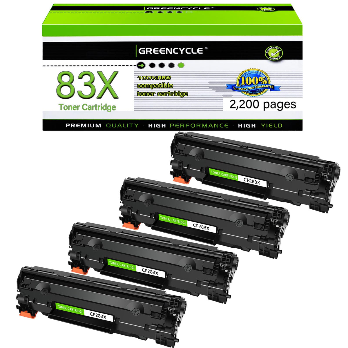 83X Black Toner Cartridge Compatible Replacement for HP CF283X