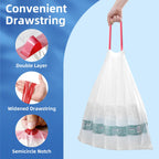 13.2 Gallon Tall Kitchen Drawstring Trash Bags, 120 Count Pre-separated Garbage Bags, Unscented, Leak Proof, Waste