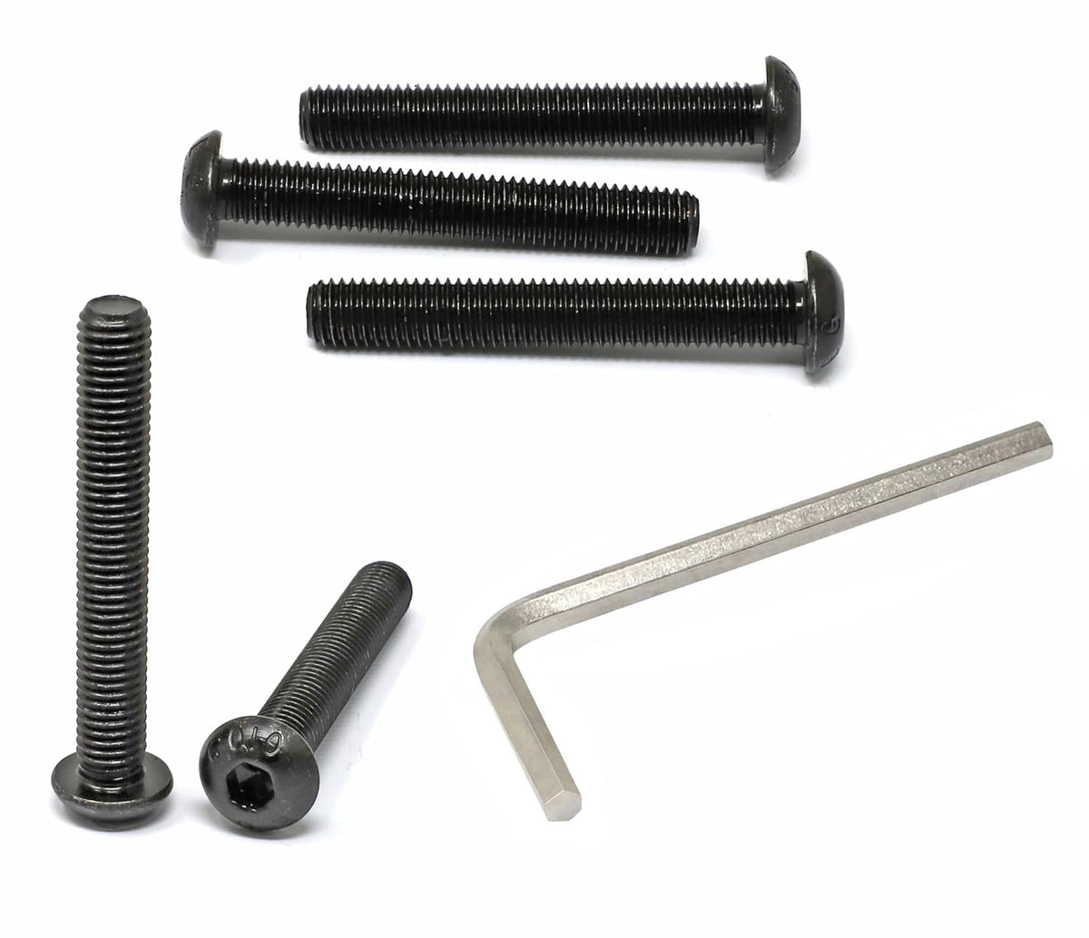 iexcell 5 Pcs M10 x 70mm Thread Pitch 1.5 mm Alloy Steel 10.9 Grade Hex Socket Button Head Cap Screws Bolts Kit, Black Oxide Finish