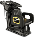 Black and Gold Shampoo Chair, Professional Shampoo Bowl and Chair Set for Salon, Comfortable Barber Backwash Chairs