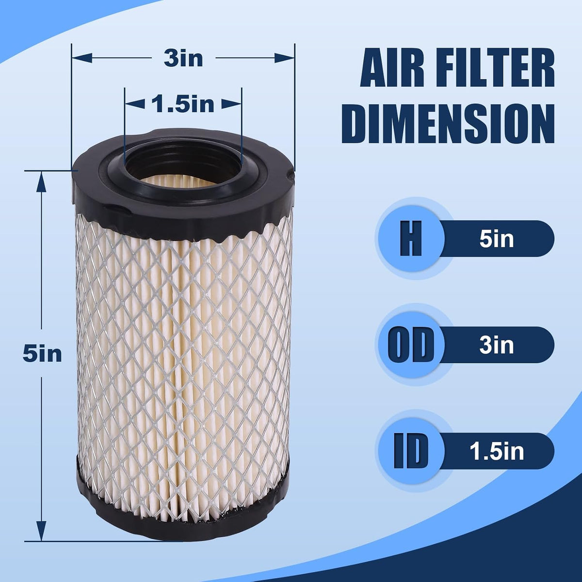 Podoy 796031 Air Filter with 797704 Pre Filter for Lawn Mower Tractor