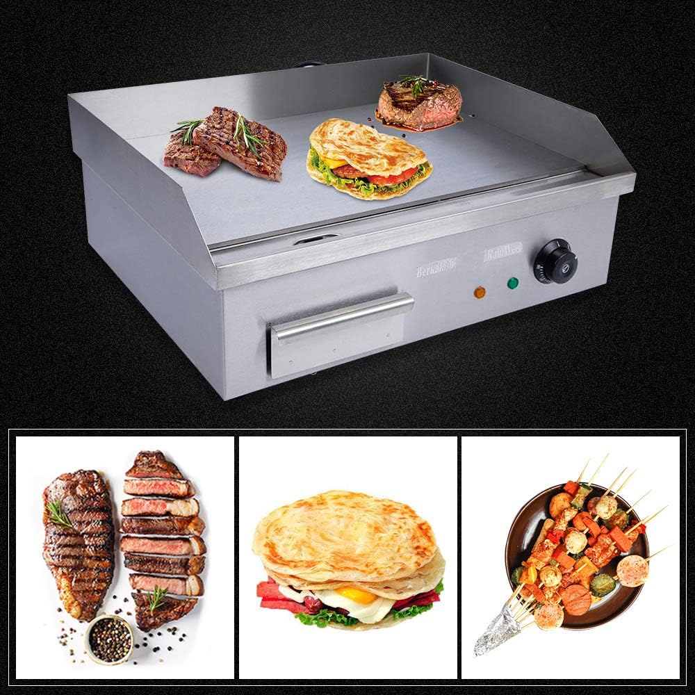 3000W Commercial Flat Top Griddle Countertop Electric Teppanyaki Grill