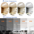 RMC 2x4 LED Troffer Light,Selectable 4CCT,7000 LM,0-10V Dimmable,4Pack
