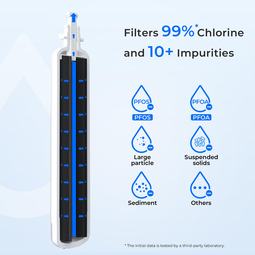 Waterdrop WD-F19C Refrigerator Water Filter Replacement for GE RPWFE