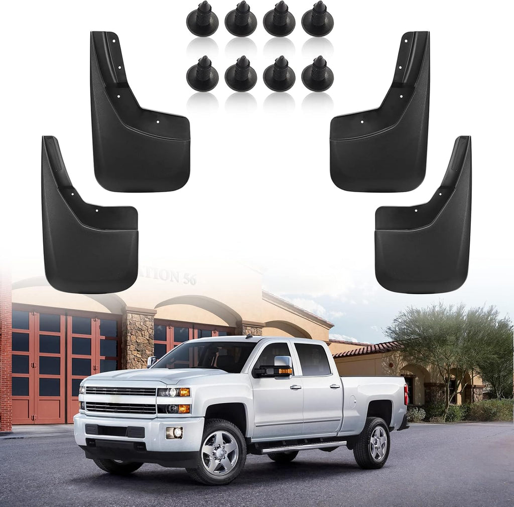 Mud Flaps Splash Guards Compatible with Silveado 1500 (2014-2018), for Silverado 3500 WT(2015), for Silverado 2500