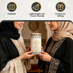 Muslim Prayer Rug with Tasbih Prayer Beads and Compass Keychain