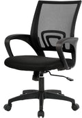 Ergonomic Office Chair | Mid-Back Swivel Desk Chair | Breathable Backrest & Lumbar Support | Adjustable Height |
