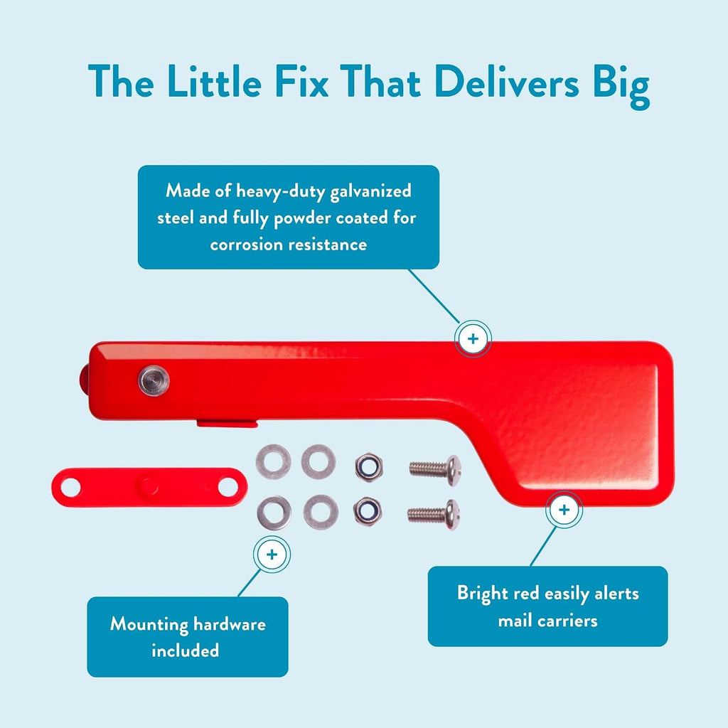 Galvanized Steel Mailbox Flag Replacement Kit, Red | Rust-resistant powder-coat finish and a fit for most mailboxes.
