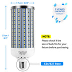 60W LED Light Bulb 500W Equivalent LED Corn Light Bulb 5500Lumen 6500k Cool Daylight White E26/E27 Base Bulb Large