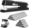 Metal Stapler Heavy Duty 50 Sheet Capacity with 1750 Staples and Staple Remover, Full Strip Staplers for Desk, No