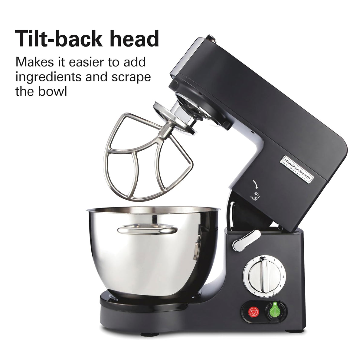 CPM800 8 Quart Stand Mixer, Die-Cast Aluminum, Black