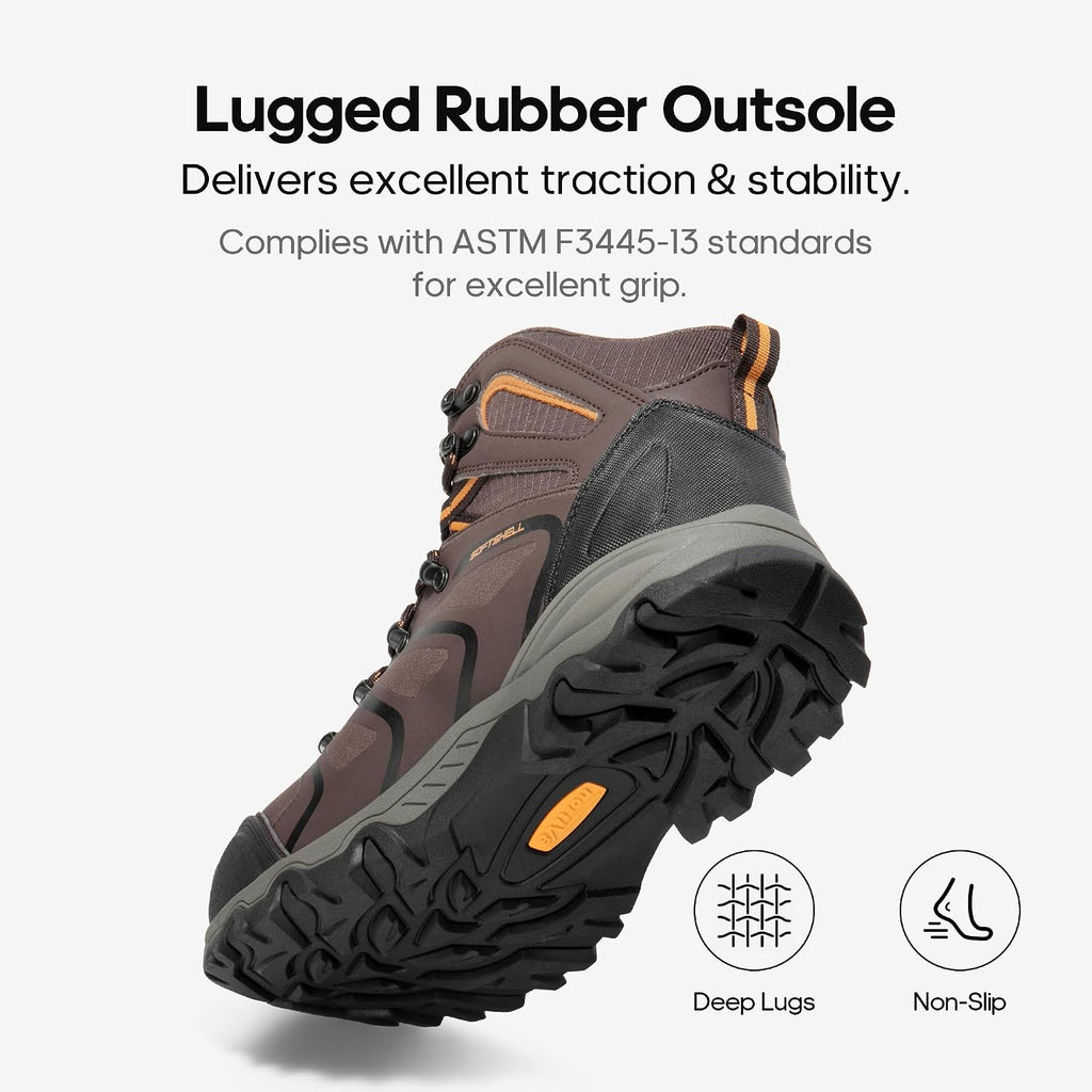 Waterproof Steel Toe Work Boots for Men | ASTM Safety Construction Boots Slip-resistant Outsole Comfortable &