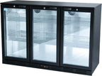 Hakka 53 Inch Back Bar Cooler - 3 Glass Doors Beverage Refrigerator