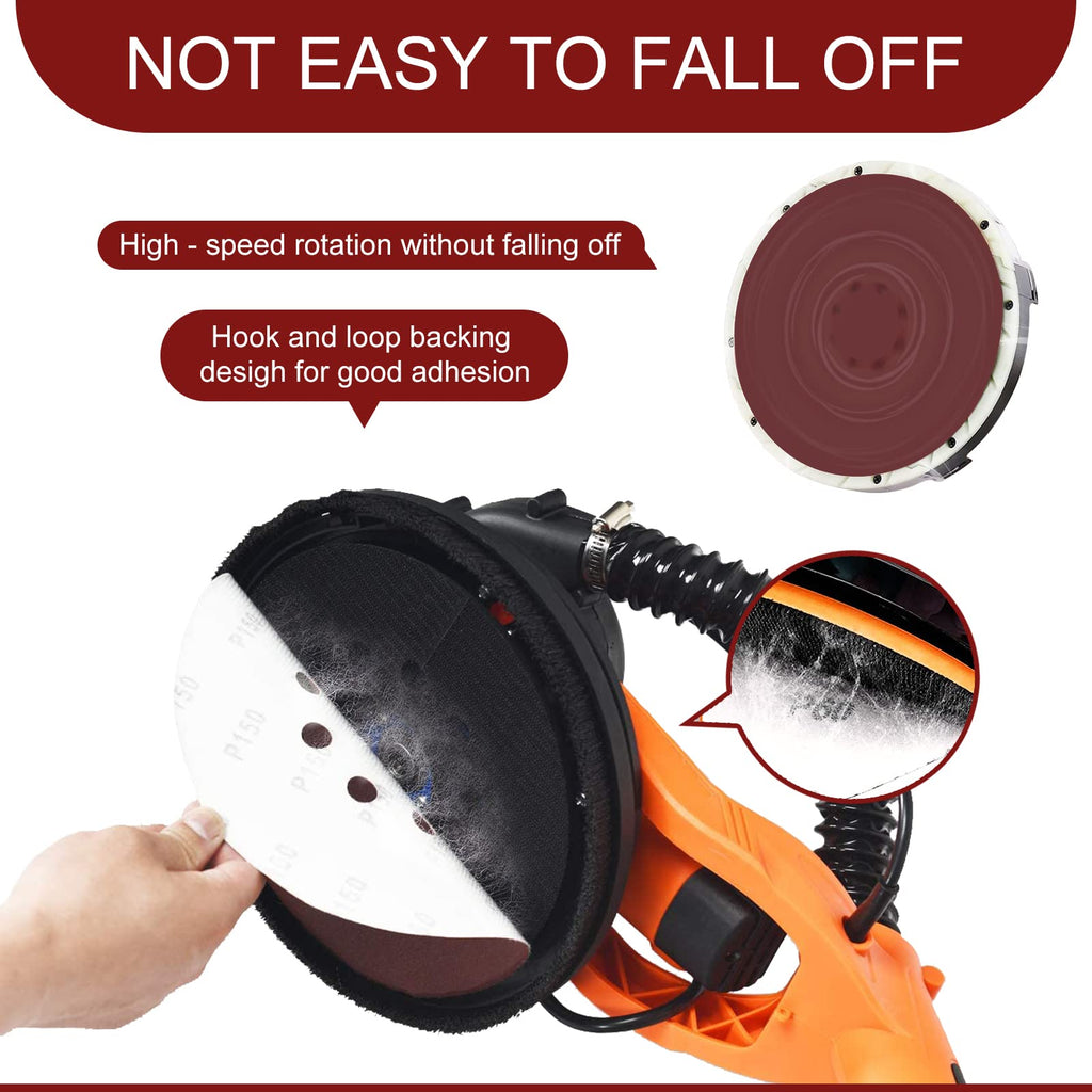 9 inch Sanding Discs 100 Grit 8 Holes Hook and Loop Sandpaper for Drywall Sander 60Pack
