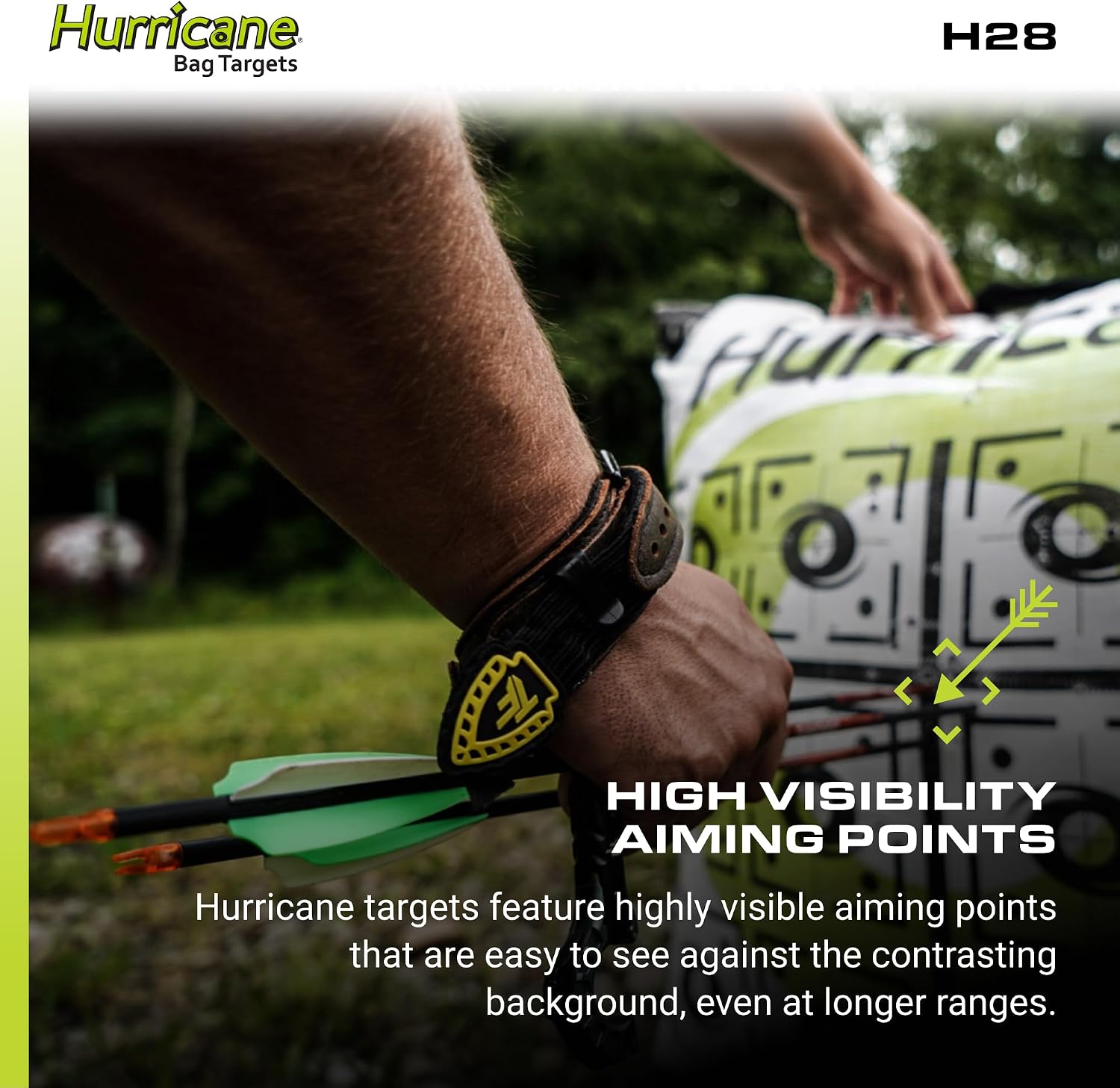 2-Sided High-Velocity Archery Bag Target, High-Visibility Aiming Points, Off-Center Deer Vitals on Back, Heavy-Duty