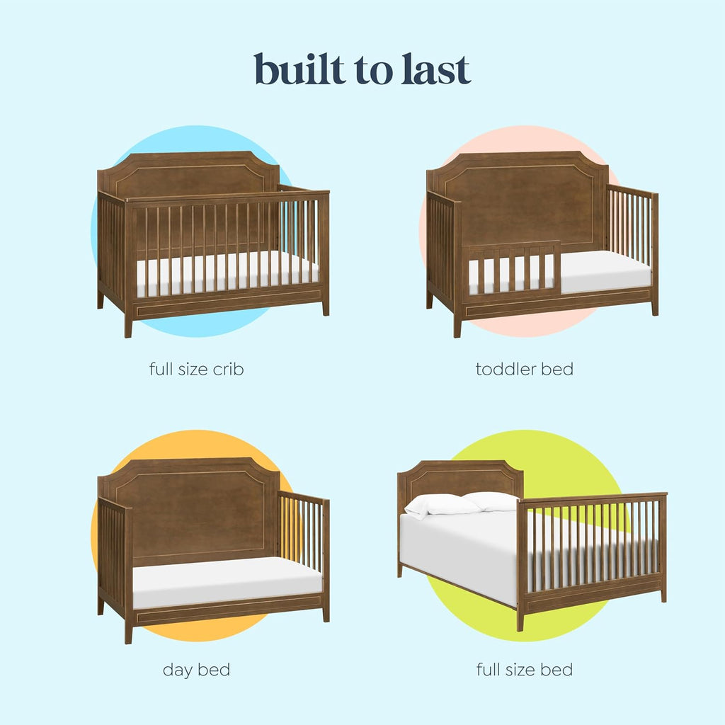 Chloe Regency 4-in-1 Convertible Crib in Walnut, Greenguard Gold Certified
