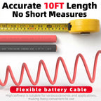 TKDMR 2 AWG OFC Battery Cable, 20FT Red & Black Welding Wire