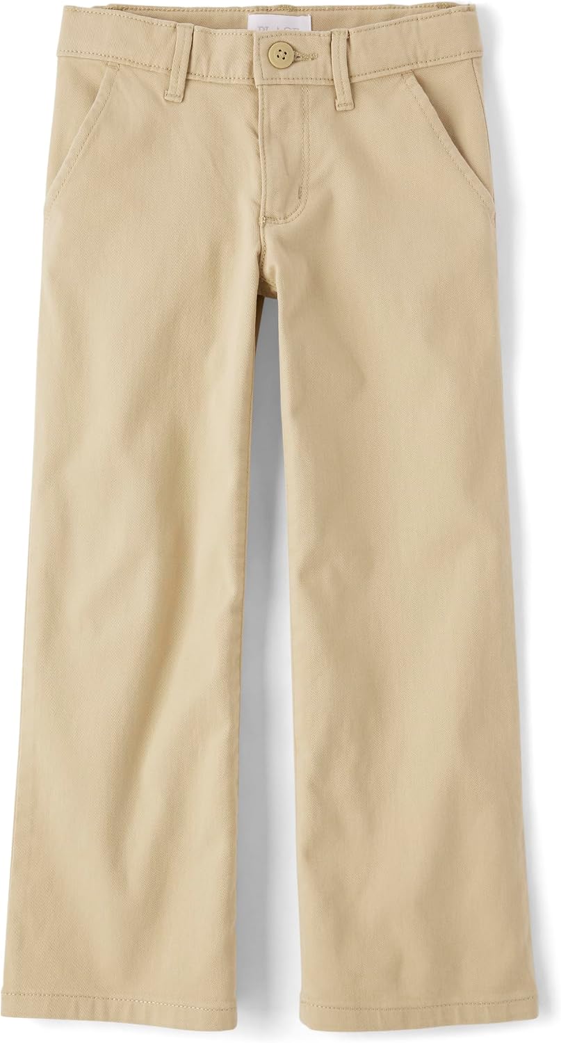 Girls' Uniform Wide Leg Chino Pants
