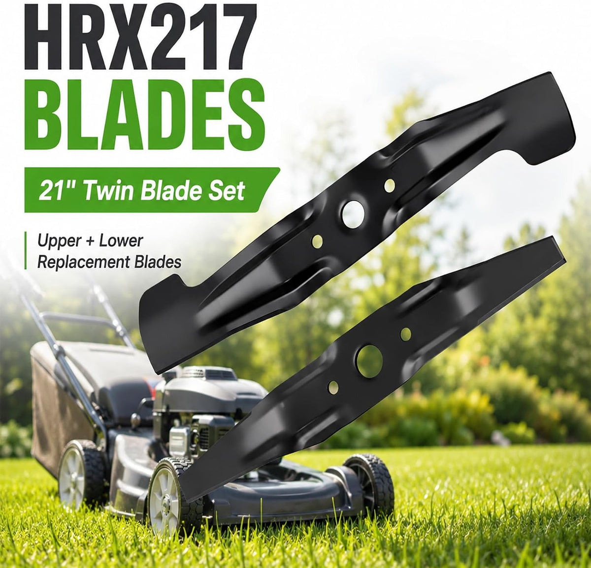 HRX217 Lawn Mower Blade Set Compatible with HRX217K1-K4 Mowers