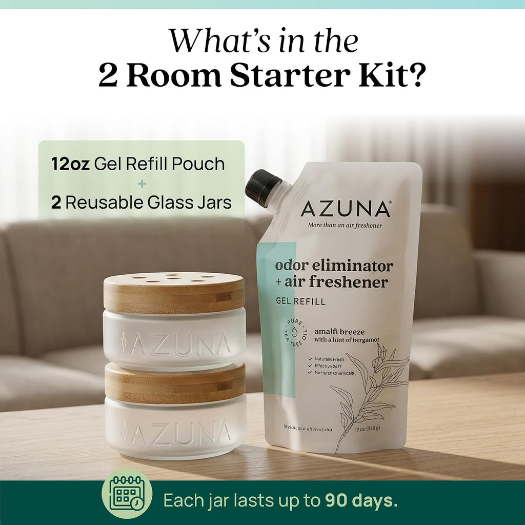 Home Odor Eliminator for Strong Odor | 2 Room Kit | Amalfi Breeze