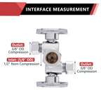 2Pcs EFIELD Angle Comp Stop Valve, 2 Shutoff Handle,3/8"OD(VALVE134-2)