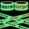 2 Rolls 2inx33ft Glow in the Dark Halloween Caution Tape, Keep Out