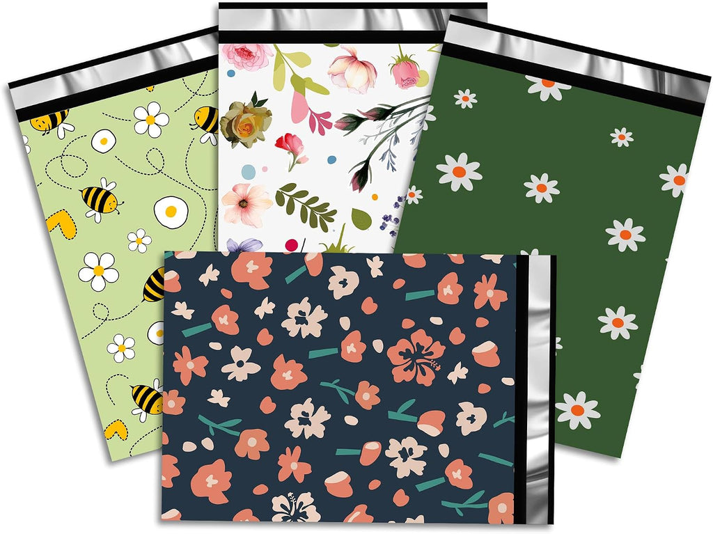 Poly Mailers 10x13 Inch, 100 Count, Assorted Prints, Self Seal