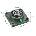 uxcell UCF206 Flange Block Bearings 30mm Bore Cast Iron Bearing Unit Set