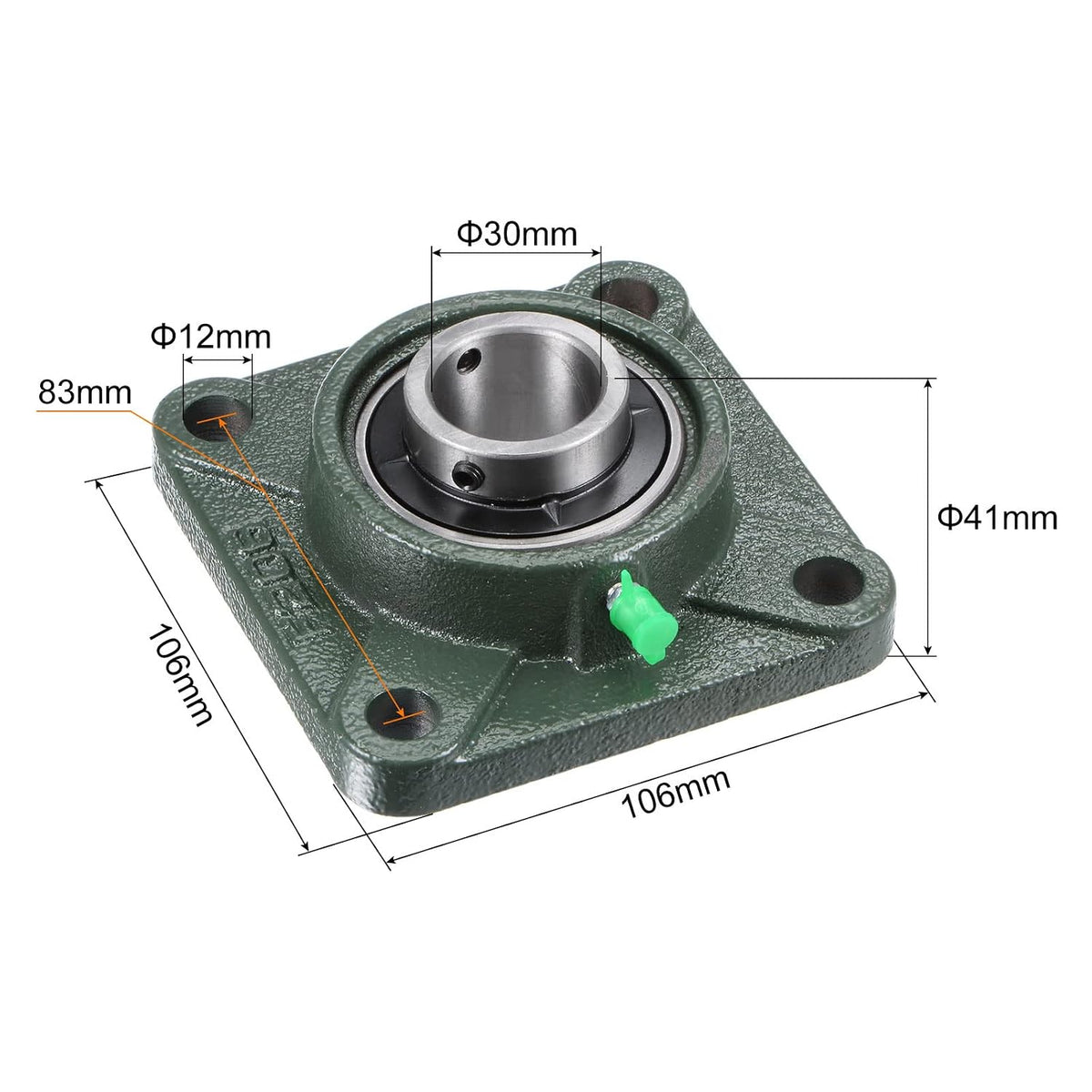 uxcell UCF206 Flange Block Bearings 30mm Bore Cast Iron Bearing Unit Set