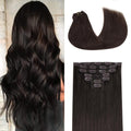 Clip in Hair Extensions Real Human Hair, Remy Human Hair Extensions Clip ins for Women, Natural Human Hair, 18inch